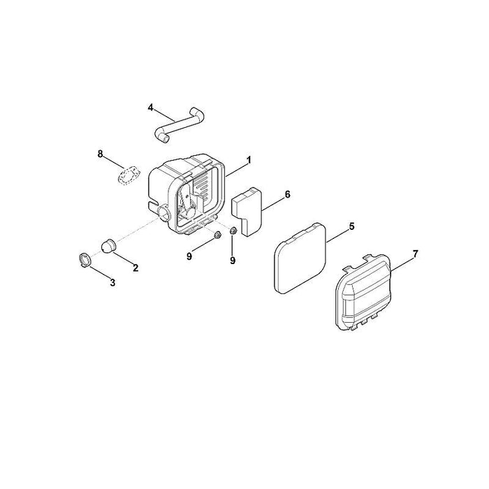 STIHL 0004-007-1820 Reparatursatz (Luftfilter) positie 1 technische tekening