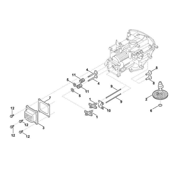 STIHL 0004-007-1001 Satz Kipphebel positie 1 technische tekening