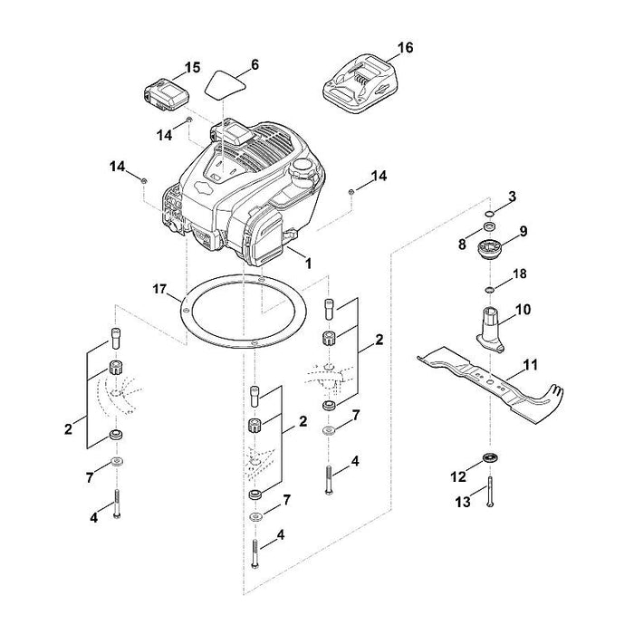 STIHL 6340-967-3826 Typenbezeichnung MB 545 VE positie 6 technische tekening