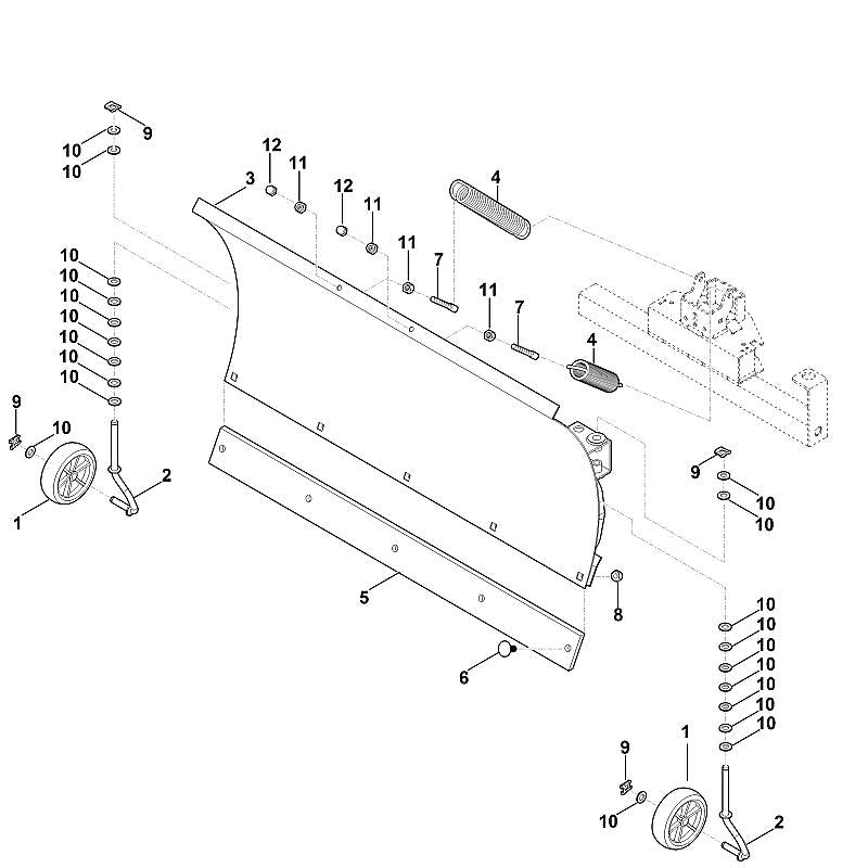 STIHL 6907-730-3092 Schneeräumschild positie 3 technische tekening