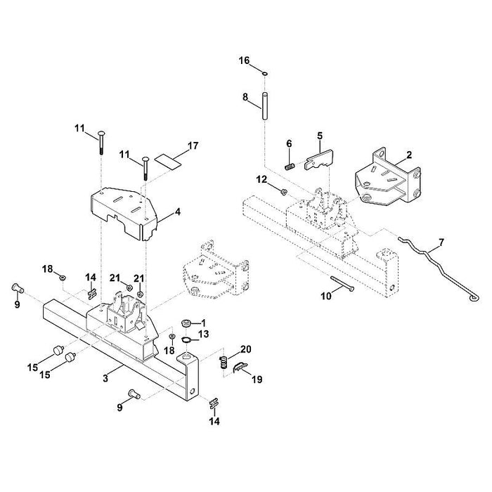 STIHL 9007-318-2035 Sechskantschraube M8x95 positie 10 technische tekening