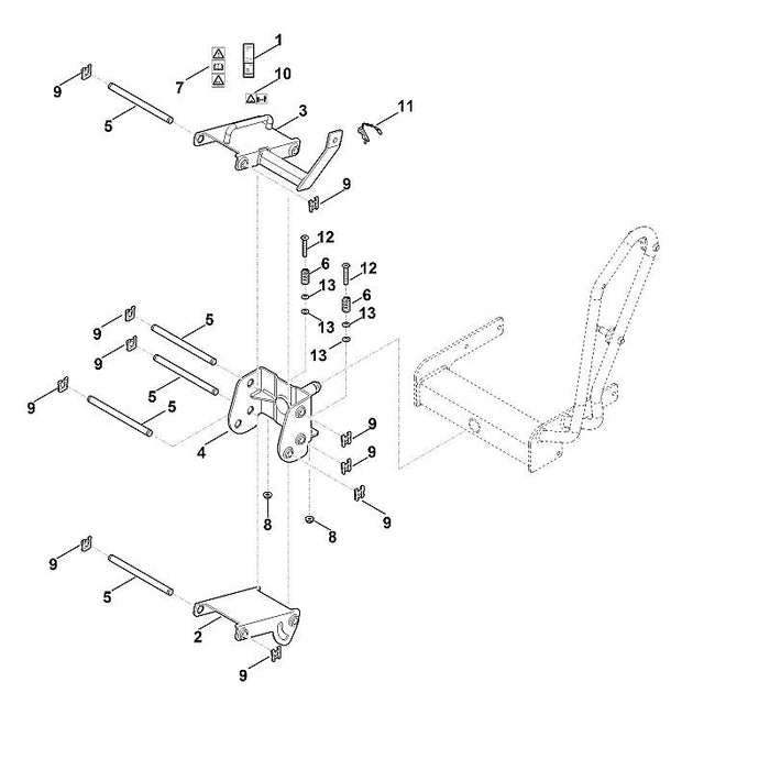 STIHL 9064-318-1930 Senkschraube M8x45 positie 12 technische tekening