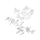 STIHL 6364-701-3600 Abdeckung vorne positie 3 technische tekening