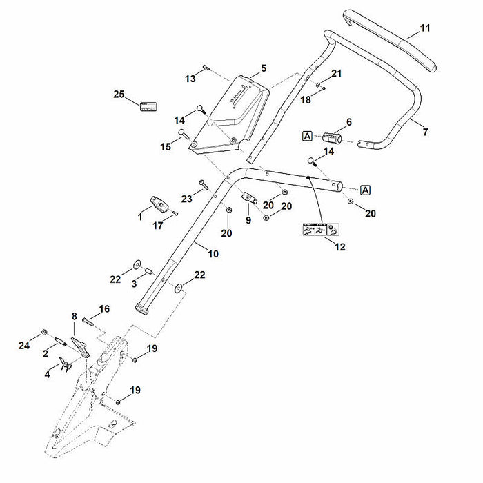 STIHL 6364-703-2245 Paneel positie 5 technische tekening