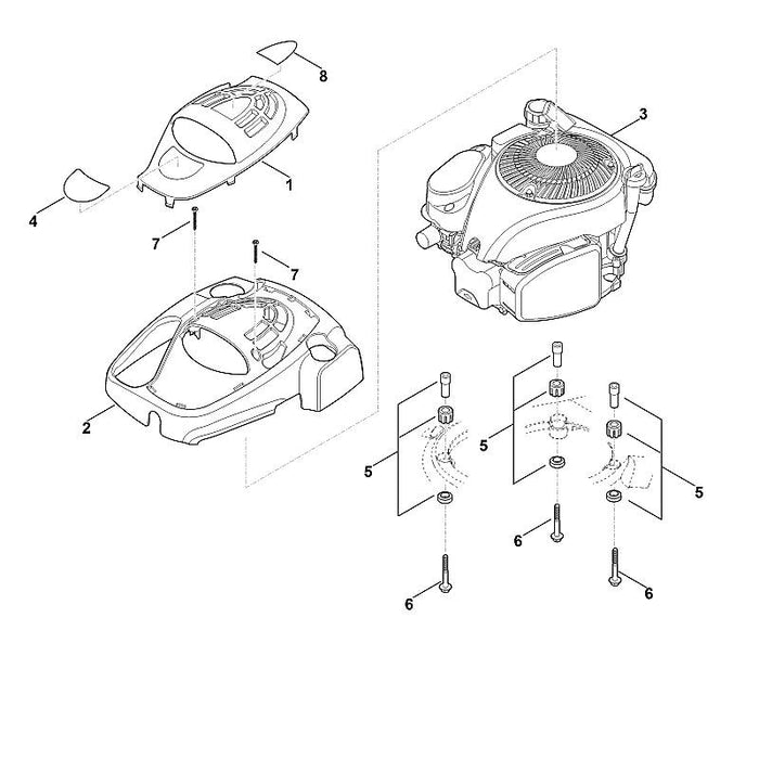 STIHL 6375-967-3826 Typenbezeichnung MB 655 VS positie 4 technische tekening