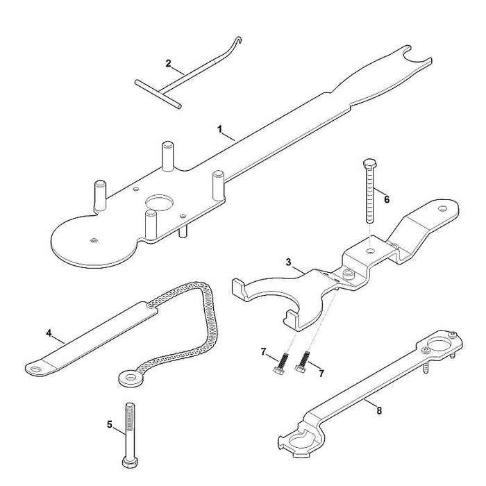 STIHL 6378-890-6500 Demontagewerkzeug positie 4 technische tekening