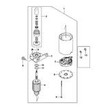 STIHL 0001-600-2502 Motorwelle mit Rotor positie 4 technische tekening