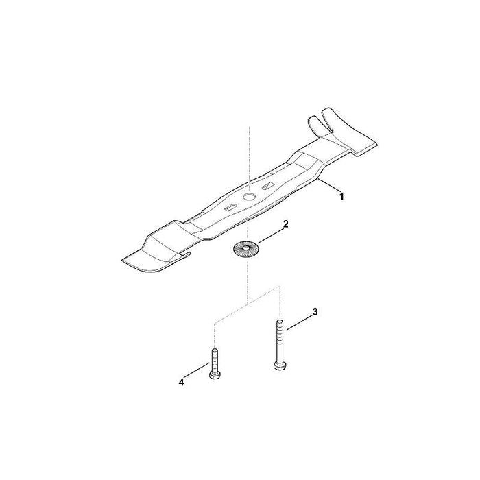 STIHL 6364-702-0110 Messer positie 1 technische tekening