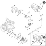STIHL 0000-007-1047 Umbausatz (Tank) positie -1 technische tekening