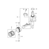 STIHL 0001-030-1204 Pleuel kpl. positie 5 technische tekening