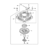 STIHL 0001-195-1600 Feder positie 9 technische tekening