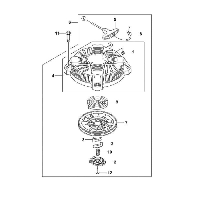 STIHL 0001-195-1600 Feder positie 9 technische tekening