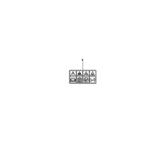 STIHL 0001-967-7500 Warnhinweis positie 1 technische tekening