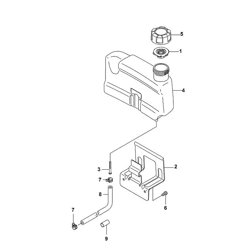 STIHL 0001-358-7903 Schlauchschelle positie 7 technische tekening