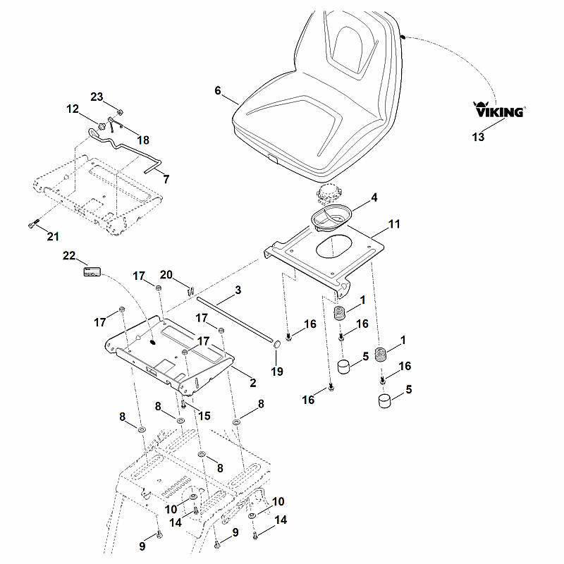 STIHL 6140-703-6400 Druckfeder positie 1 technische tekening