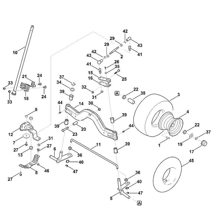 STIHL 9018-318-1960 Sechskantschraube M8x55 positie 25 technische tekening