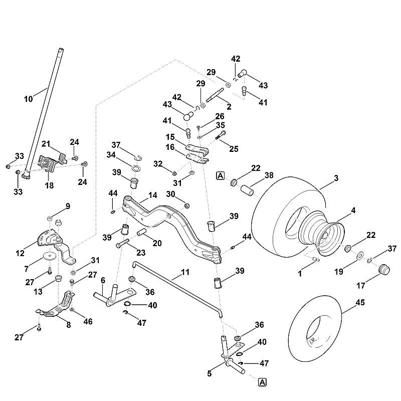 STIHL 6140-760-5205 Lagerung positie 36 technische tekening