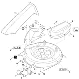 STIHL 6140-763-1400 Auswurfschacht positie 3 technische tekening