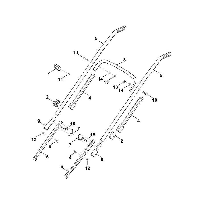 STIHL 6340-703-3300 Verstärkung positie 3 technische tekening