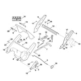 STIHL 6340-700-2700 Klappe kpl. positie 1 technische tekening