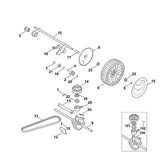 STIHL 6340-640-0113 Getriebe kpl. positie 9 technische tekening