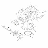 STIHL 6340-700-8508 Gehäuse kpl. positie 3 technische tekening
