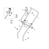 STIHL 6310-763-5000 Lenkeroberteil positie 1 technische tekening