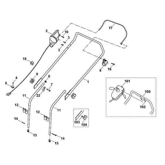 STIHL 0751-040-4196 Befestigungsschelle positie 5 technische tekening