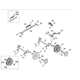 STIHL 6118-700-2406 Achse positie 8 technische tekening