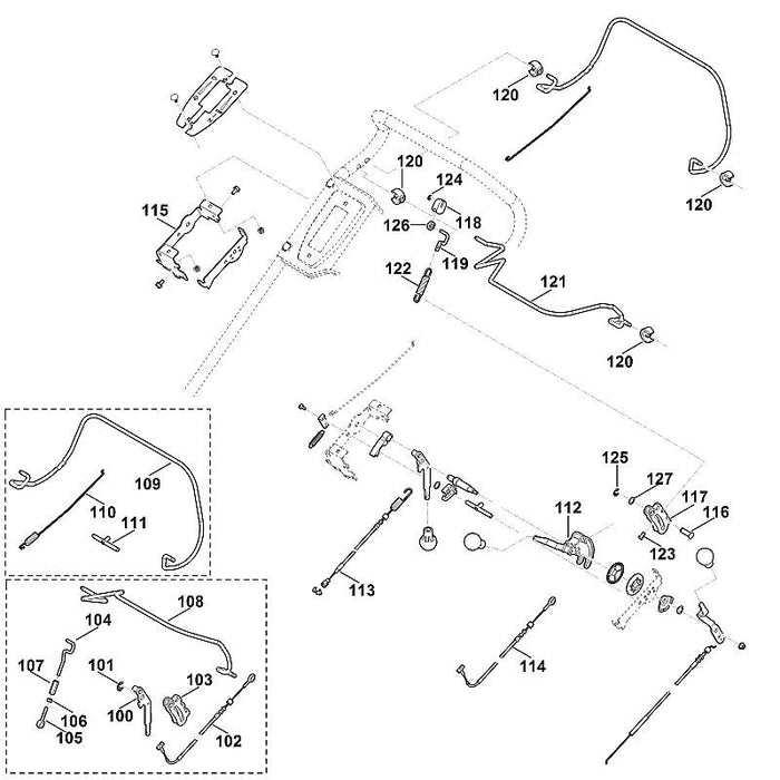 STIHL 9274-261-0900 Spannschlossmutter M6 positie 107 technische tekening