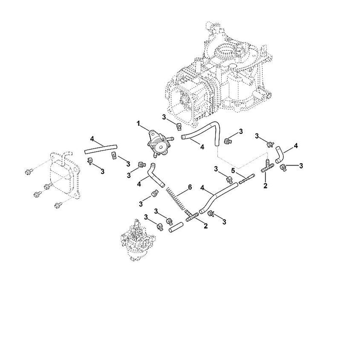 STIHL 0002-350-6201 Kraftstoffpumpe positie 1 technische tekening