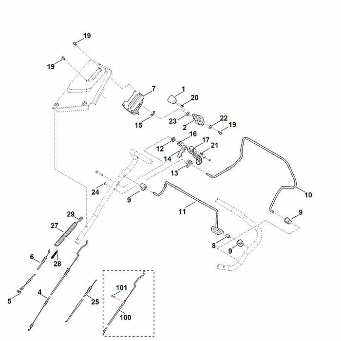 STIHL 6375-182-4600 Raste positie 15 technische tekening