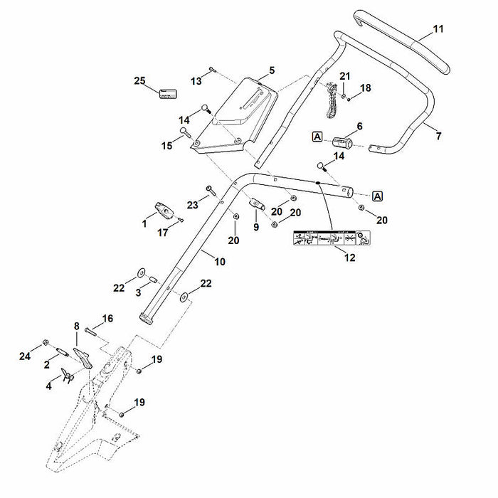 STIHL 9018-318-1090 Sechskantschraube M5x40 positie 13 technische tekening