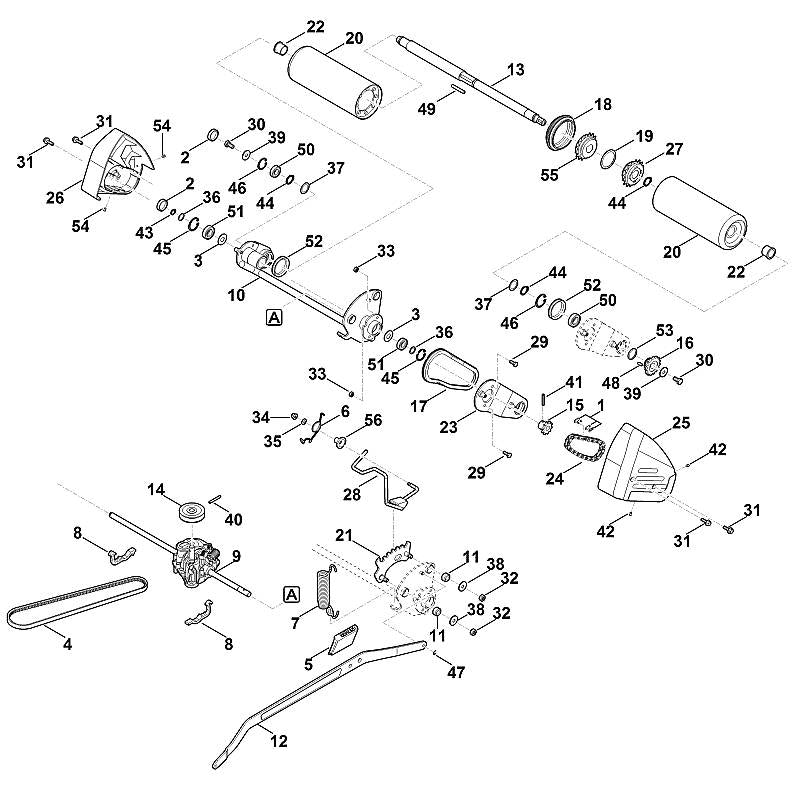 STIHL 0000-881-3895 Kettenschloss 3/8"x7/32" positie 1 technische tekening