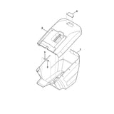 STIHL 6364-760-2100 Grasfangkorboberteil positie 2 technische tekening