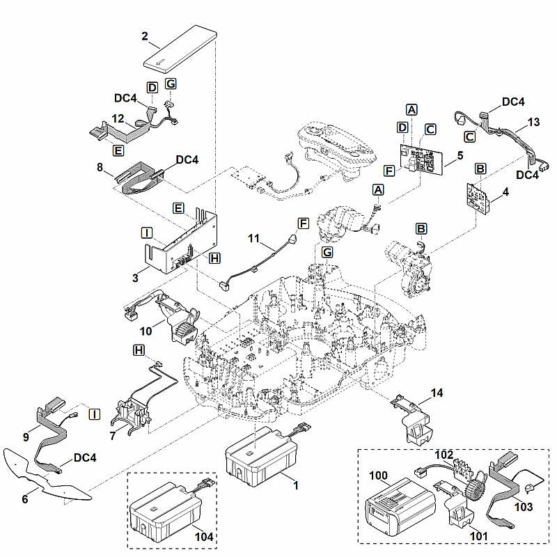 STIHL 6309-430-1422 Elektronikmodul positie 3 technische tekening