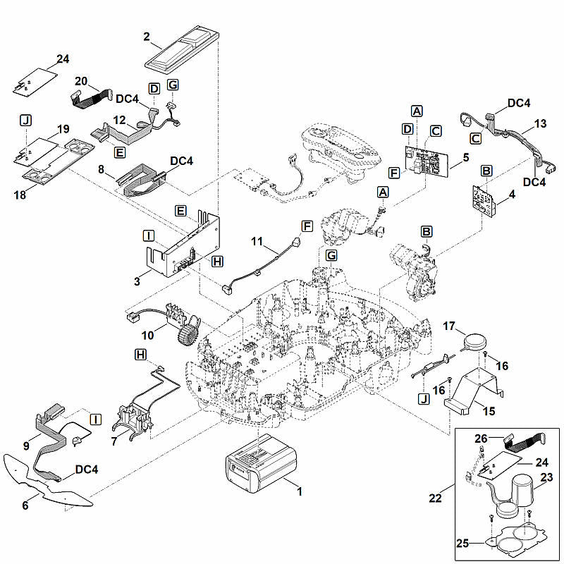 STIHL 6309-430-1437 Elektronikmodul positie 3 technische tekening