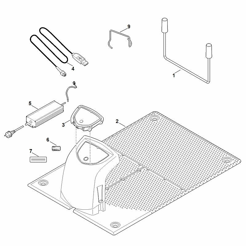 STIHL 6309-430-1456 Elektronikmodul ADO 100 SERVICE positie 3 technische tekening