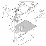 STIHL 6309-967-0145 Typenschild ADO 401/ 601 positie 12 technische tekening