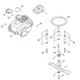 STIHL 6364-967-3830 Typenbezeichnung MB 650 VE positie 9 technische tekening