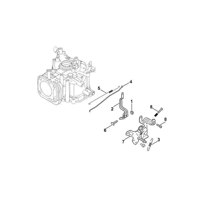 STIHL 0002-104-0500 Reglerstange positie 4 technische tekening