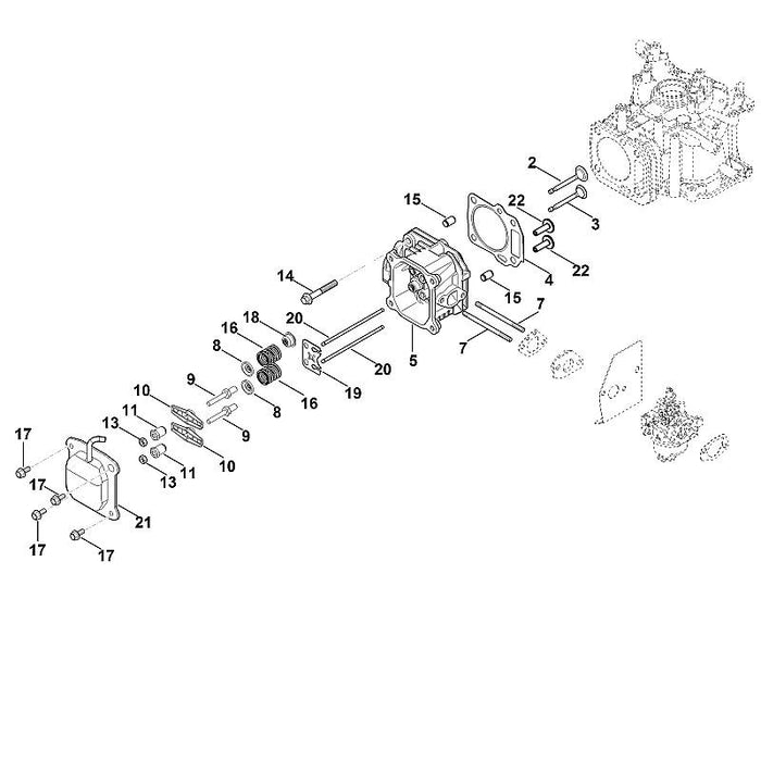 STIHL 0002-007-1601 Dichtungssatz positie 4 technische tekening