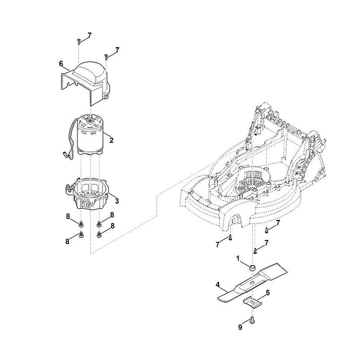 STIHL 6311-951-3525 Schraube M8x14 positie 8 technische tekening