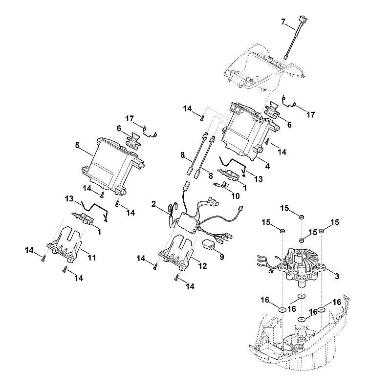 STIHL 6372-955-0900 Mutter M6 positie 15 technische tekening