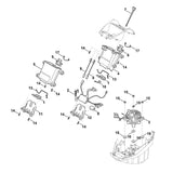 STIHL 6372-998-0400 Schenkelfeder positie 17 technische tekening