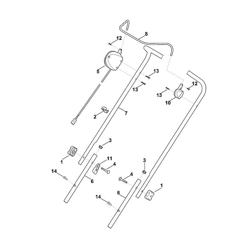 STIHL 6320-430-0403 Totmannschalter positie 5 technische tekening