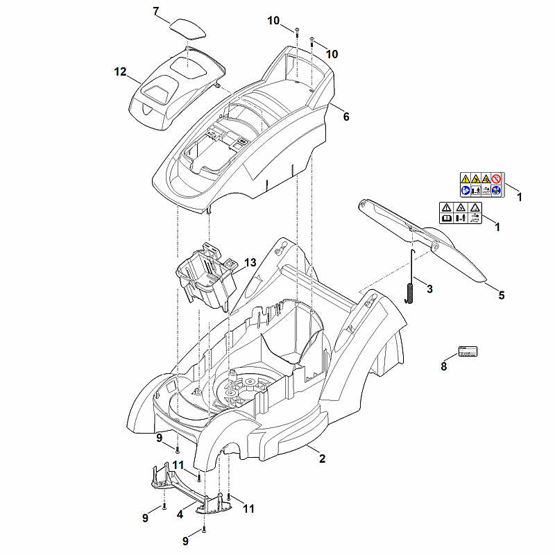 STIHL 6320-967-1505 Typenschild RMA 339 C positie 7 technische tekening