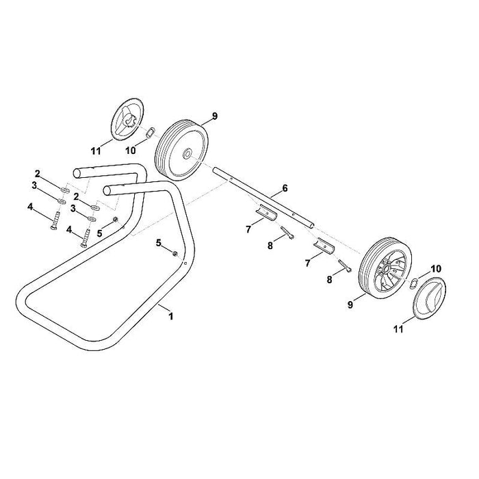 STIHL 9007-319-1440 Sechskantschraube M6x55 positie 8 technische tekening