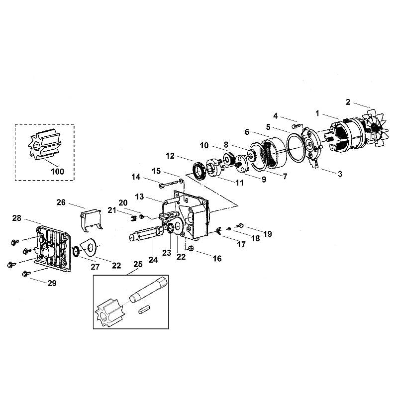 STIHL 6009-700-0100 Messergehäuse positie 13 technische tekening