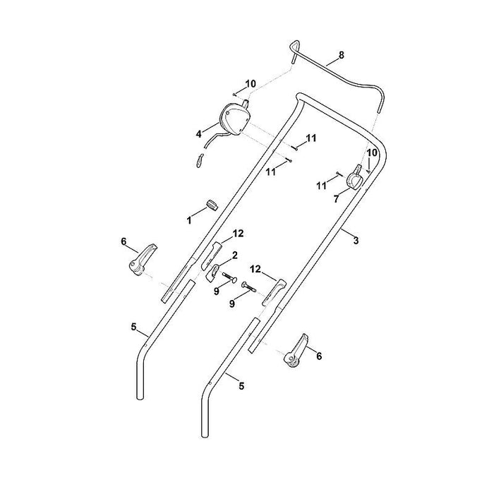 STIHL 6340-764-0220 Schalthebel positie 8 technische tekening